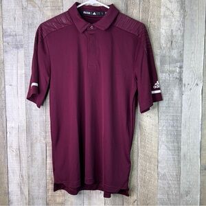 Adidas Size Small Climalite Maroon/Burgundy Polo Athletic Short Sleeve S…